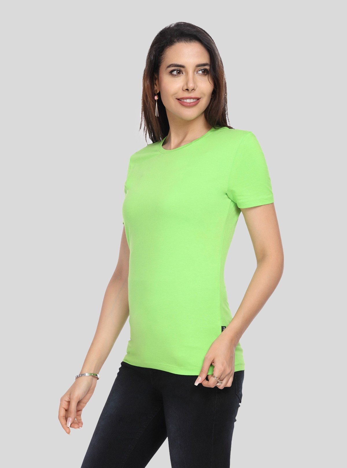 Women's Limmette Solid Crew Neck Cotton Slub Jersey Short Sleeve T-Shirt by Boer and Fitch - Boer and Fitch
