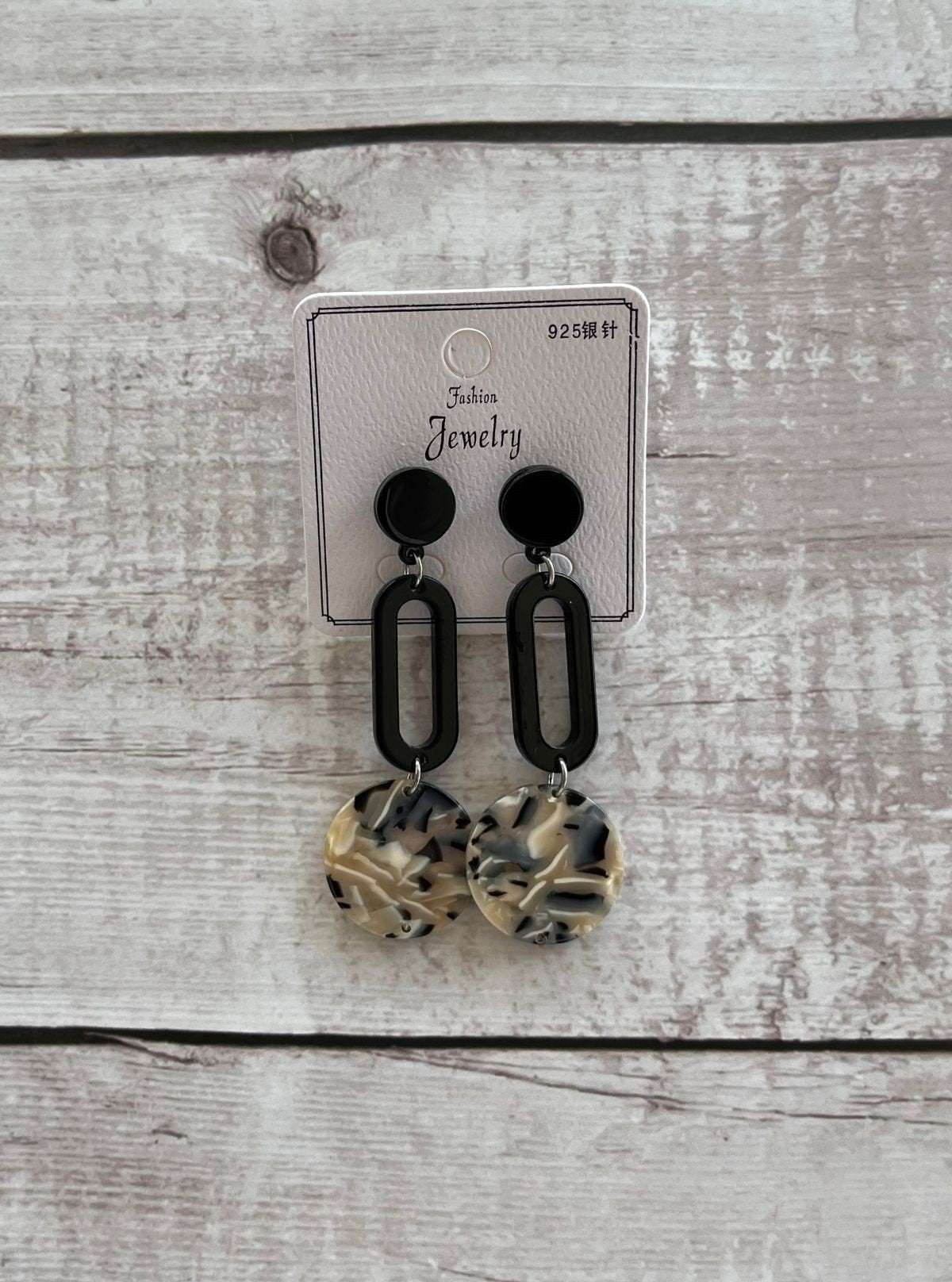 Women’s Marble Danglers – Elegant Statement Earrings for Modern Style - Boer and Fitch