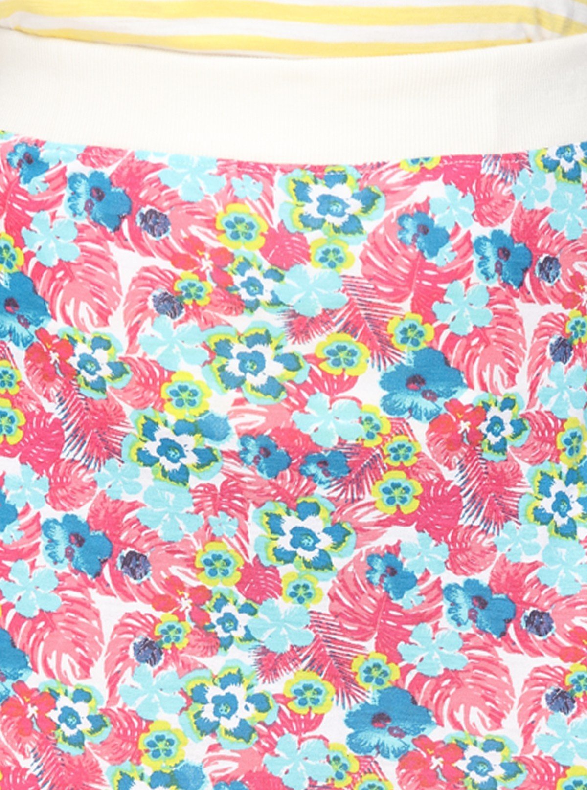 Women's Multi - Color Floral Cotton Jersey Skirt – Vibrant & Comfy - Boer and Fitch