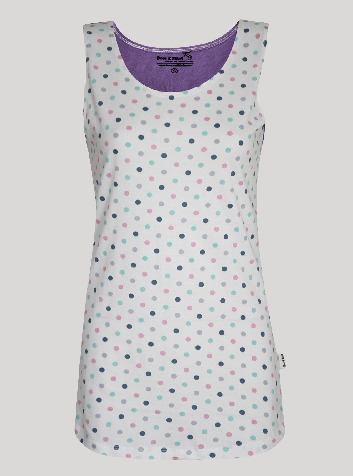 Women’s Multi Dotted Sleeveless Cotton Top – Casual Chic by Boer and Fitch - Boer and Fitch
