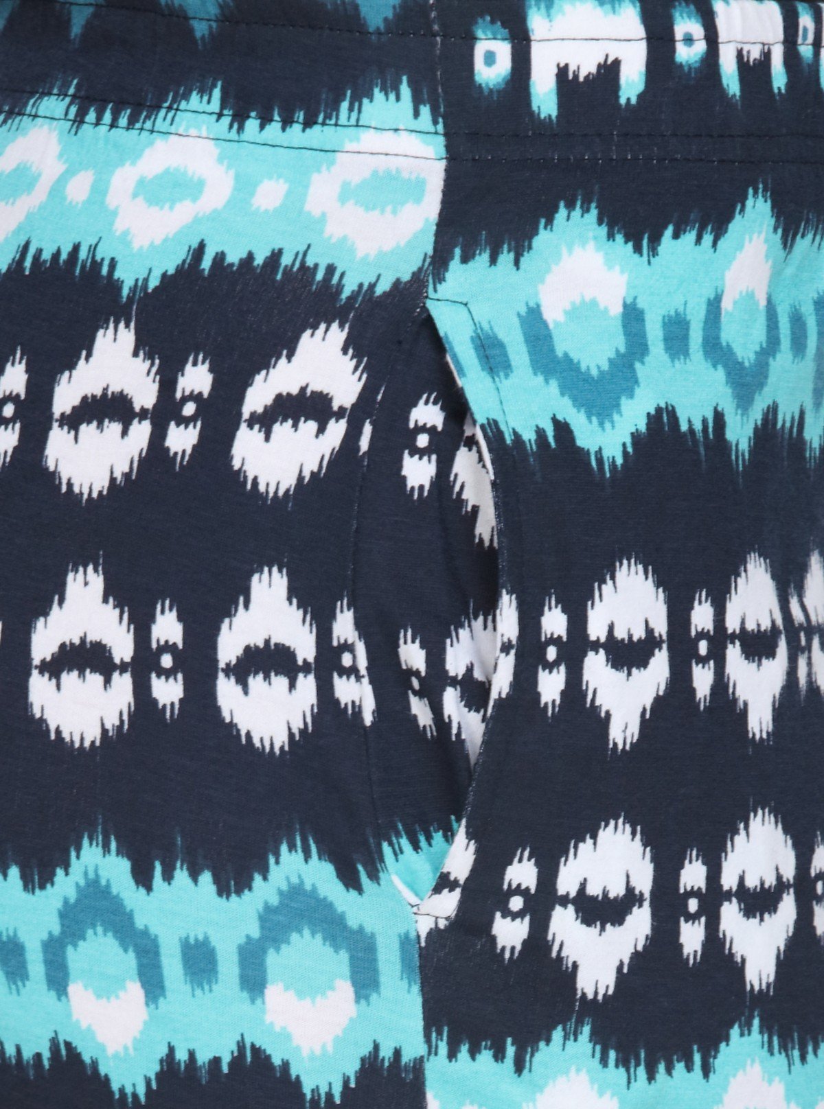 Women’s Navy Blue All - Over Printed Cotton Jersey Shorts – Stylish & Comfy Everyday Wear - Boer and Fitch