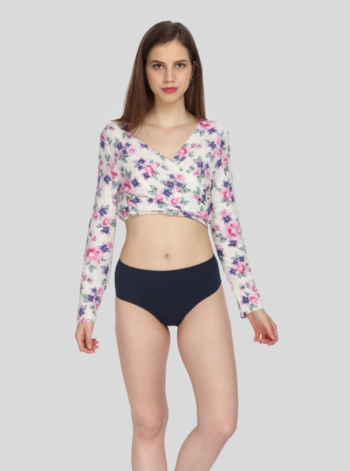 Women’s Navy Brief in Cotton Elastane Jersey – Stretchable Daily Comfort - Boer and Fitch