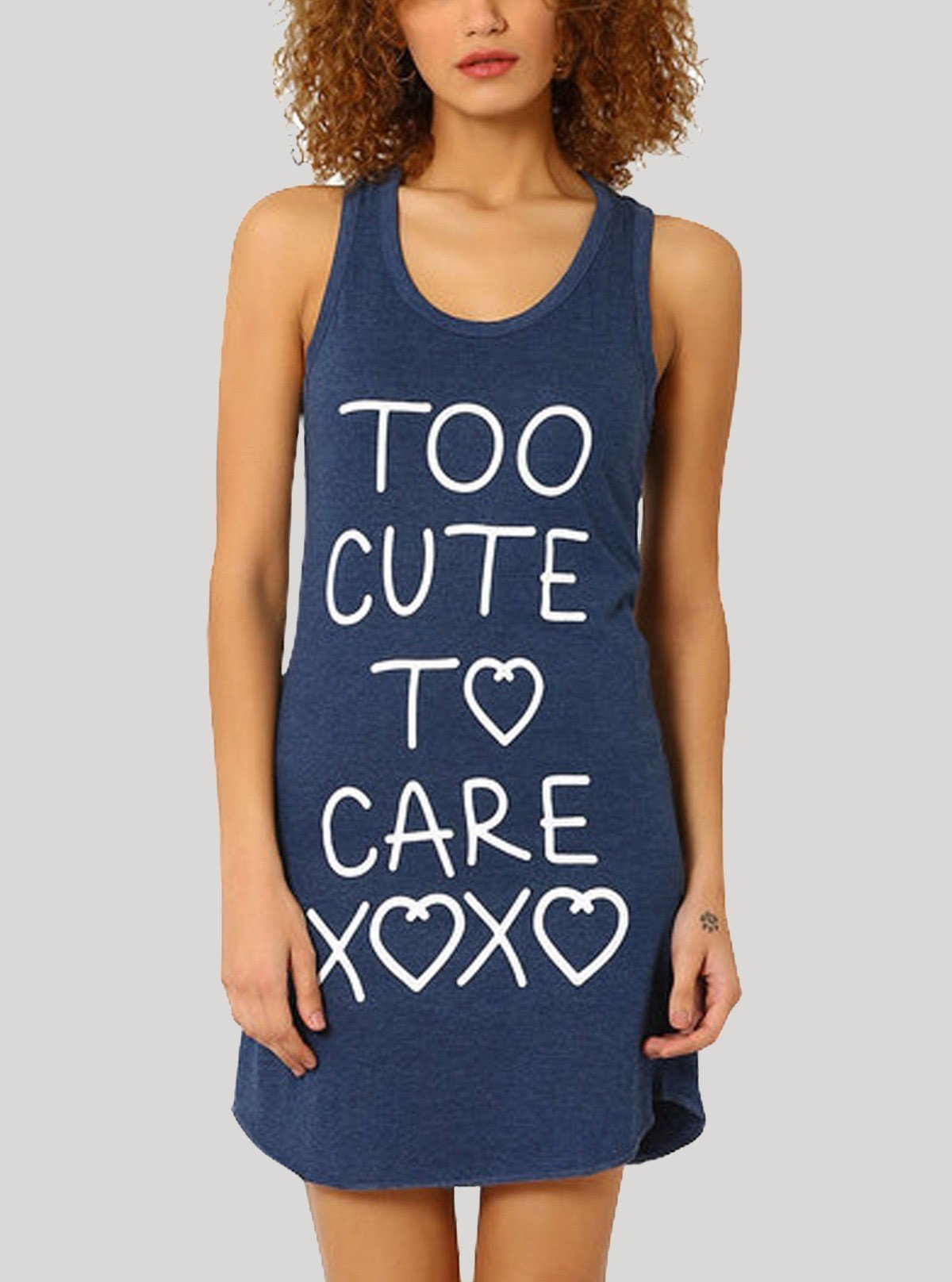 Women’s Navy Cotton Jersey Knit Long Dress – Elegant Everyday Style - Boer and Fitch