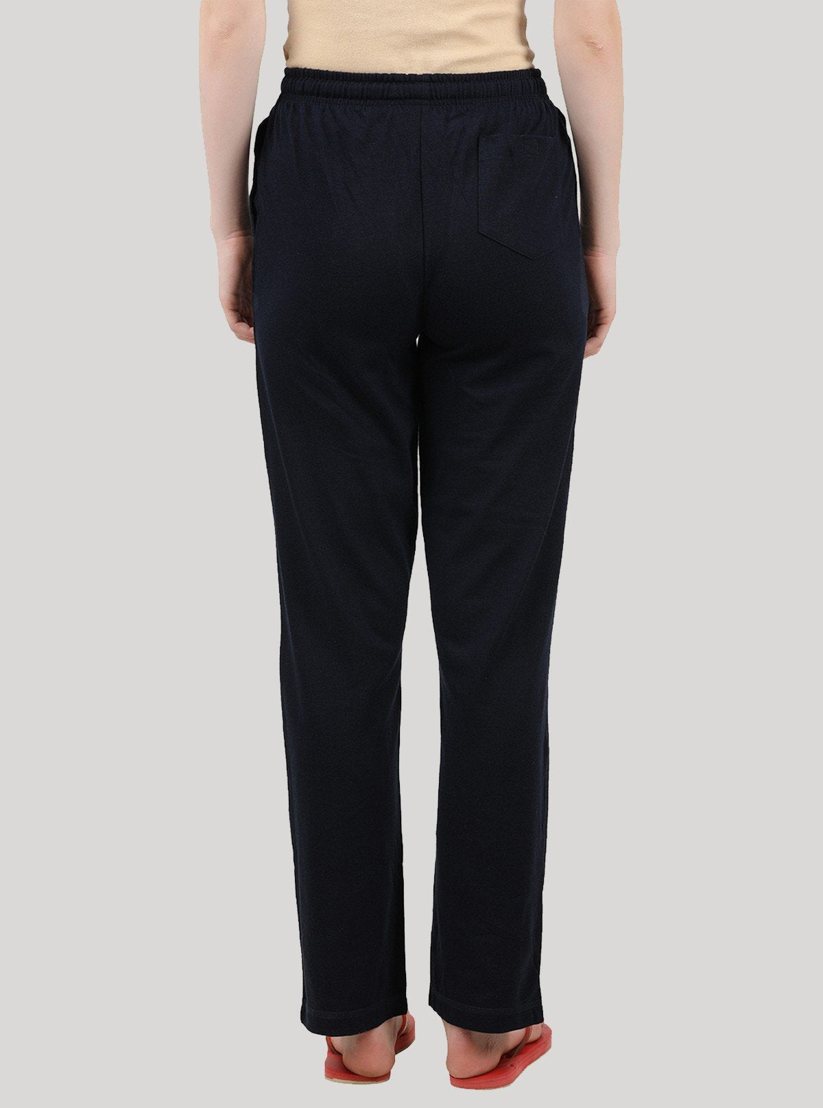 Women’s Navy Lounge Pant in Cotton Fleece Knit – Cozy Everyday Wear - Boer and Fitch