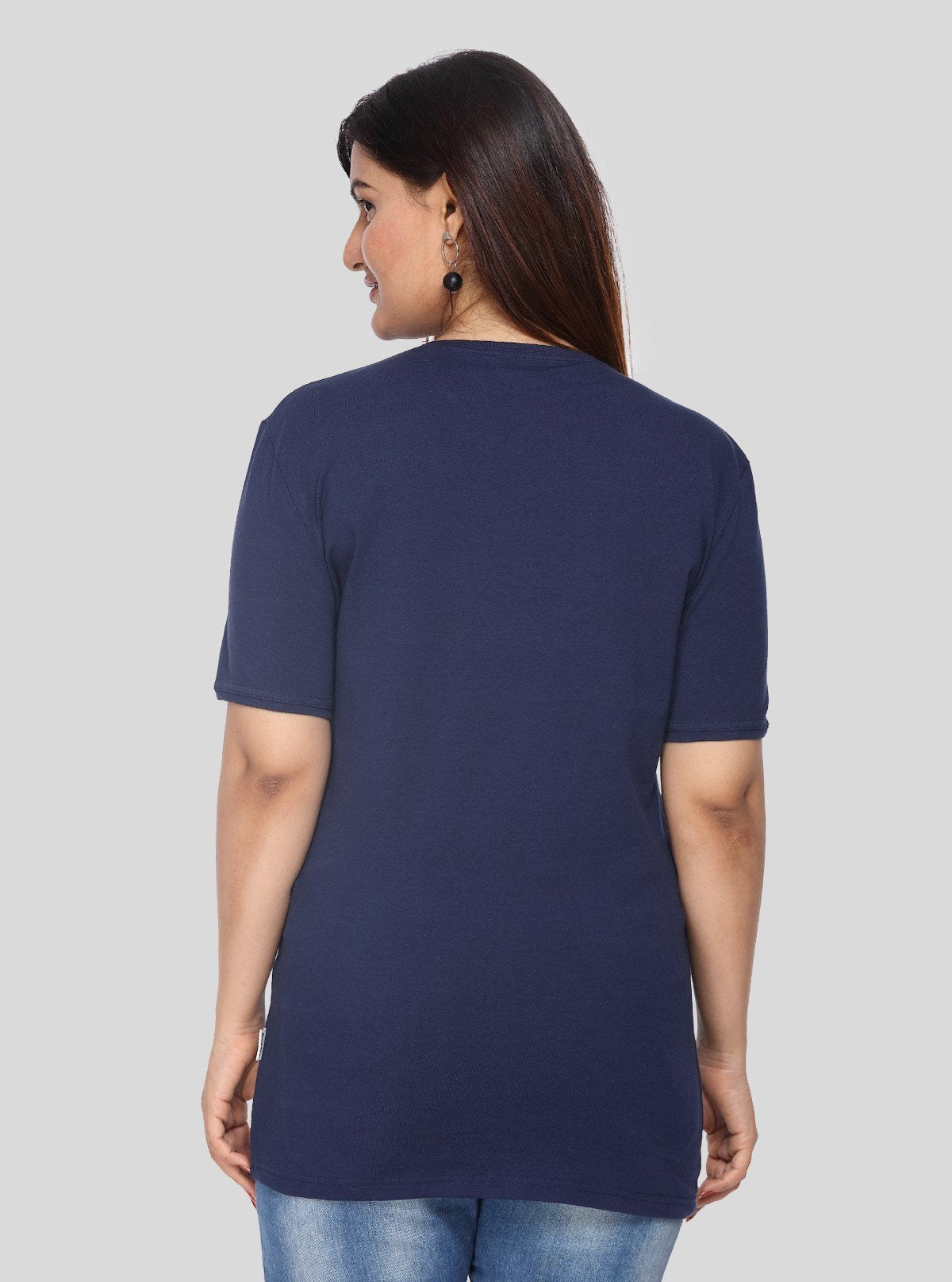 Women’s Navy Round Neck T-Shirt – Classic & Comfortable | Boer & Fitch - Boer and Fitch