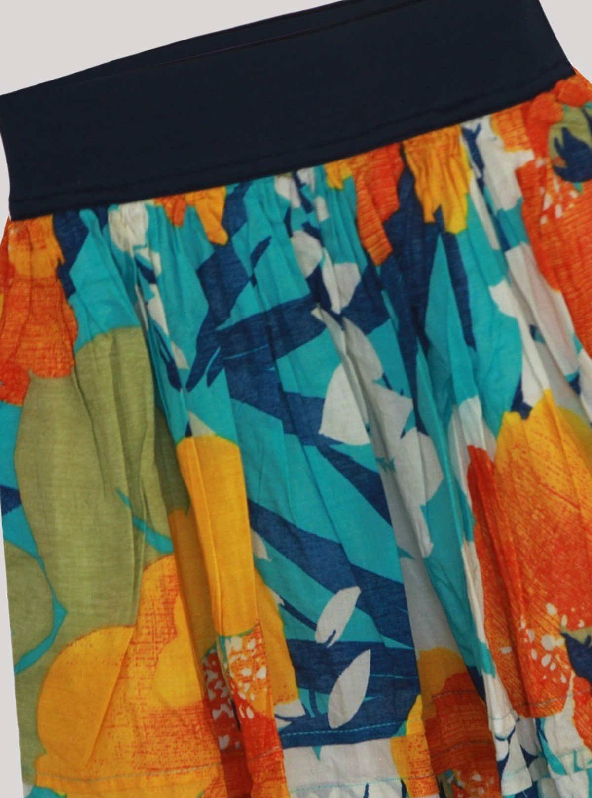 Women’s Orange Contrast Floral Short Skirt – Trendy & Chic | Boer & Fitch - Boer and Fitch