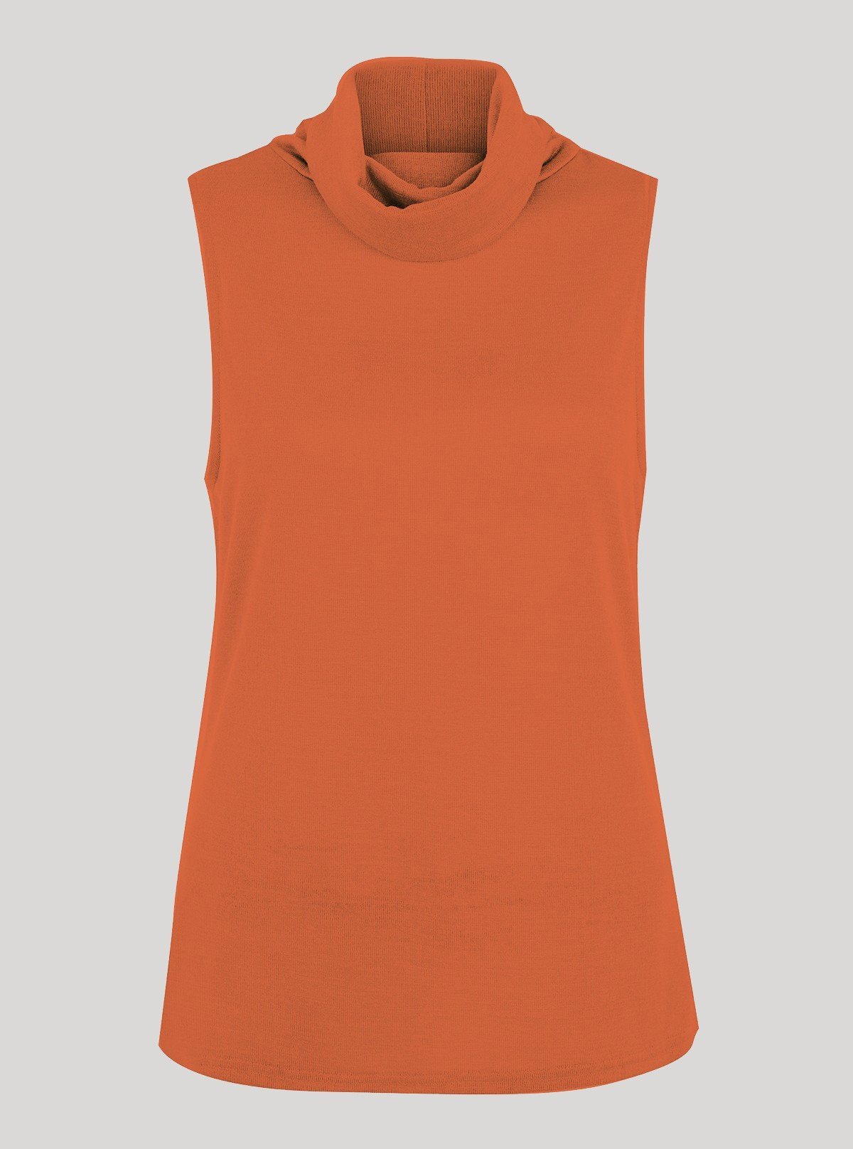 Women’s Orange Roll - On Neck Sleeveless Top – Stylish & Comfortable | Boer & Fitch - Boer and Fitch