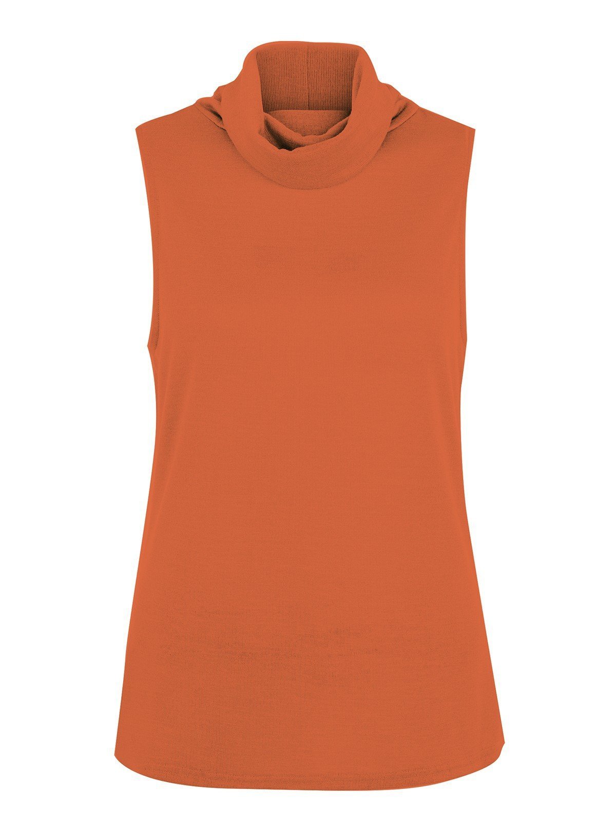 Women’s Orange Roll - On Neck Sleeveless Top – Stylish & Comfortable | Boer & Fitch - Boer and Fitch