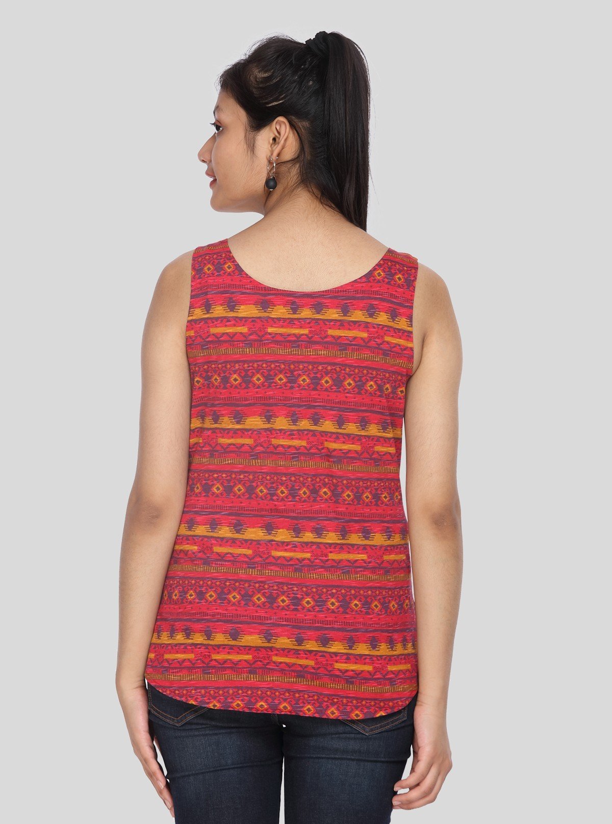 Women’s Orange Textured Sleeveless Top – Boer and Fitch - Boer and Fitch