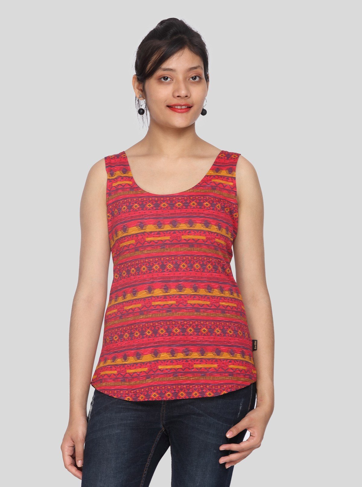 Women’s Orange Textured Sleeveless Top – Boer and Fitch - Boer and Fitch