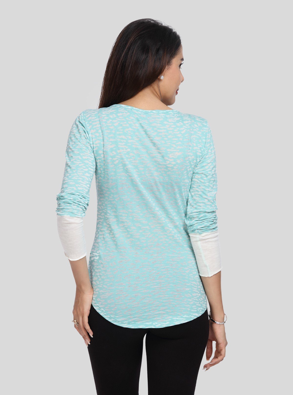 Women's Pastel Green Burned Buttoned Top – Soft, Stylish & Versatile - Boer and Fitch