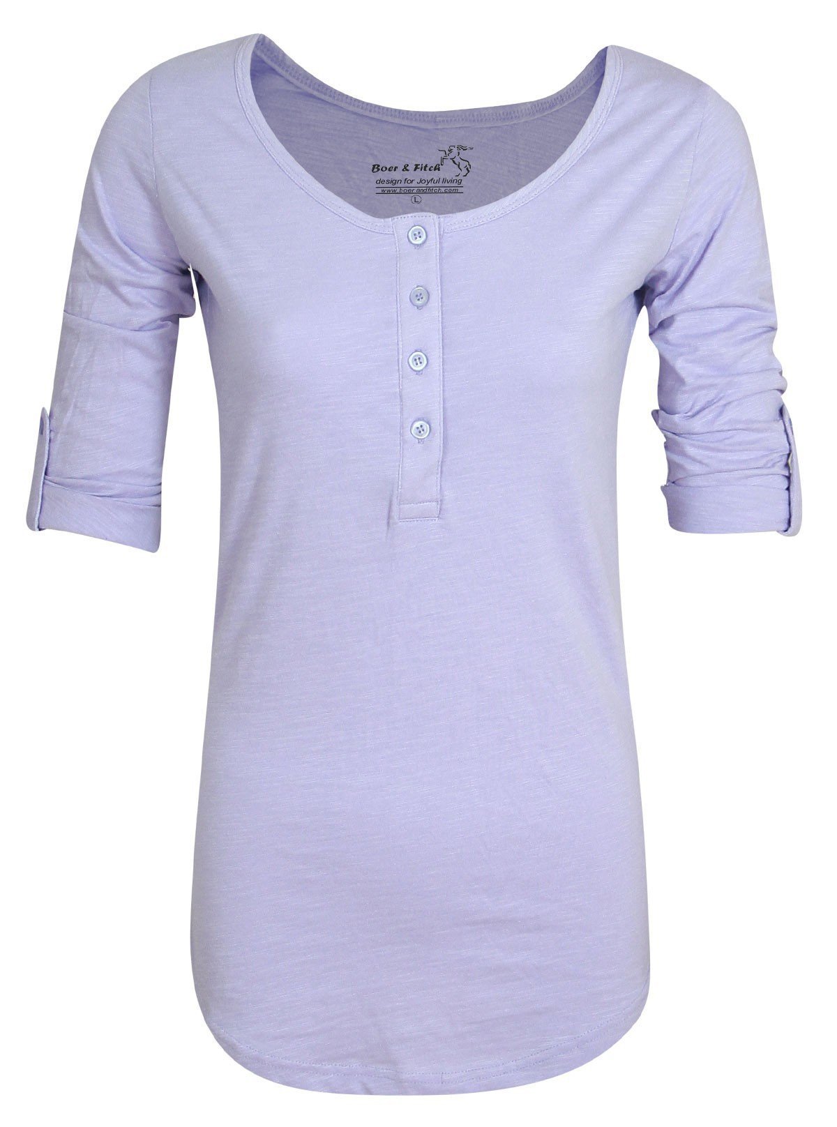 Women’s Pastel Purple Slub Jersey Top – Soft & Stylish | Boer & Fitch - Boer and Fitch