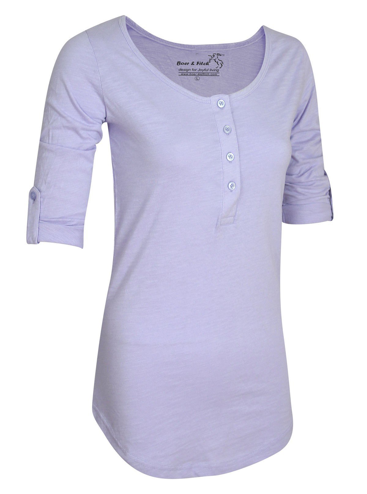 Women’s Pastel Purple Slub Jersey Top – Soft & Stylish | Boer & Fitch - Boer and Fitch