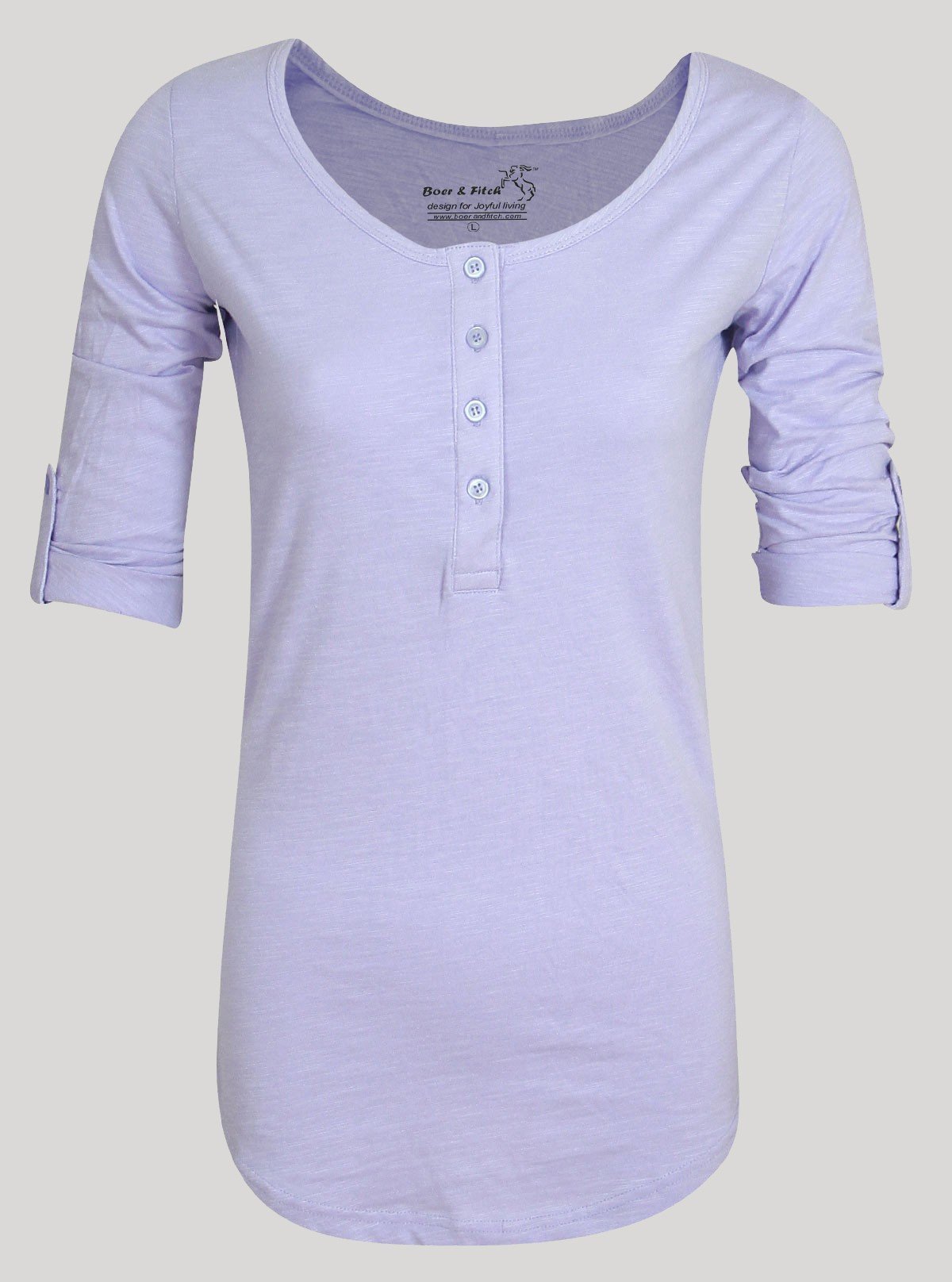 Women’s Pastel Purple Slub Jersey Top – Soft & Stylish | Boer & Fitch - Boer and Fitch