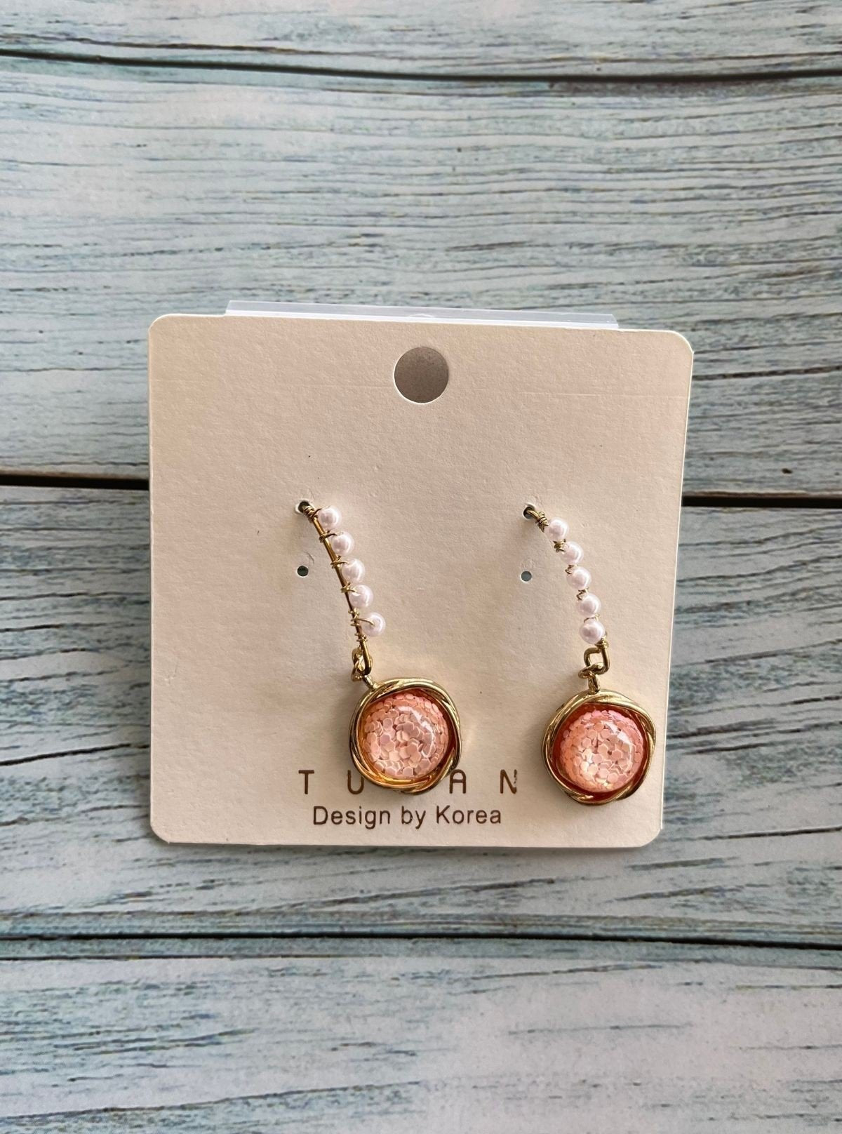 Women’s Pearl Simulated Geometric Earrings – Elegant & Modern Style - Boer and Fitch