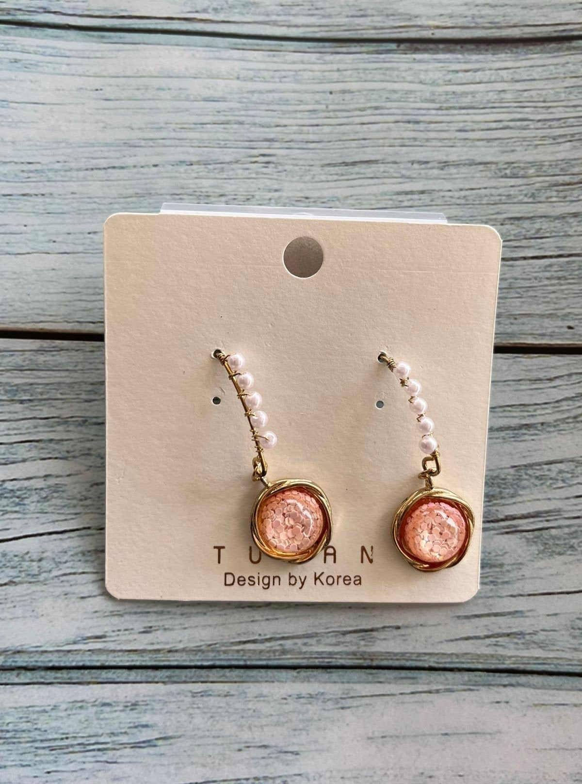 Women’s Pearl Simulated Geometric Earrings – Elegant & Modern Style - Boer and Fitch