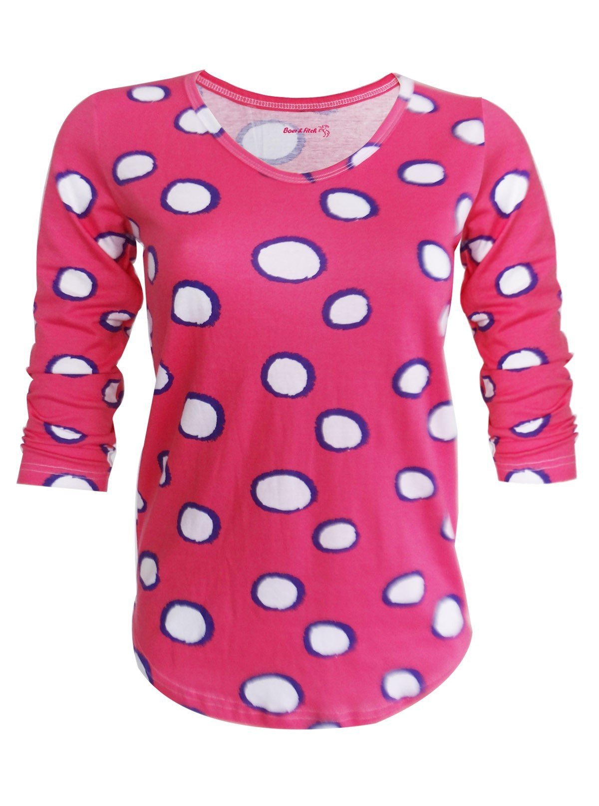 Women’s Pink Bubble Dotted Top – Fun & Stylish | Boer & Fitch - Boer and Fitch