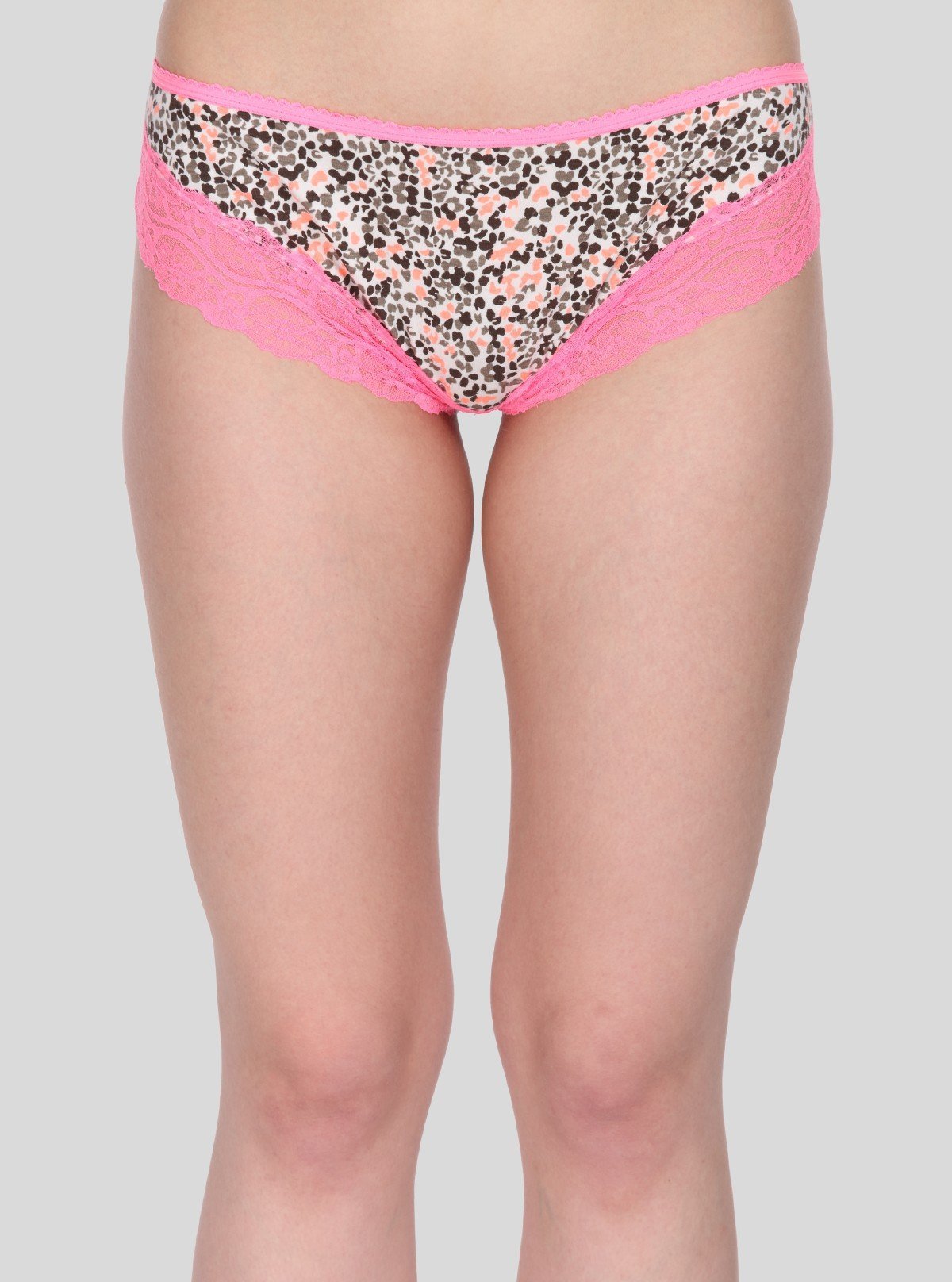 Women’s Pink Floral Printed Cotton Elastane Brief – Soft & Stylish Innerwear - Boer and Fitch