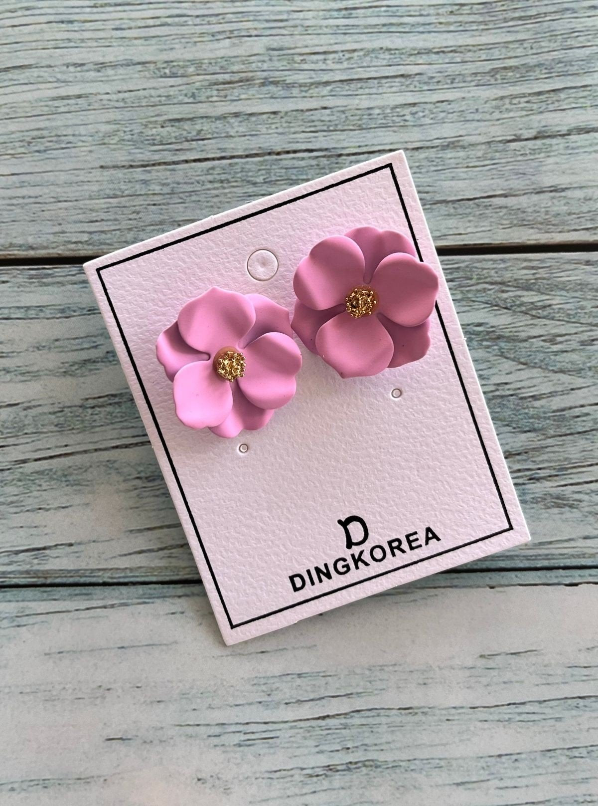 Women’s Pink Floral Stud Earrings – Elegant Everyday Bloom - Boer and Fitch