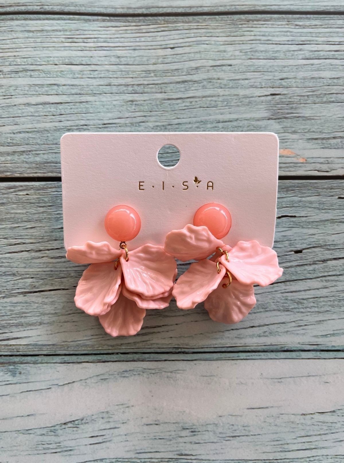 Women’s Pink Flower Drop Earrings – Elegant & Playful Style - Boer and Fitch