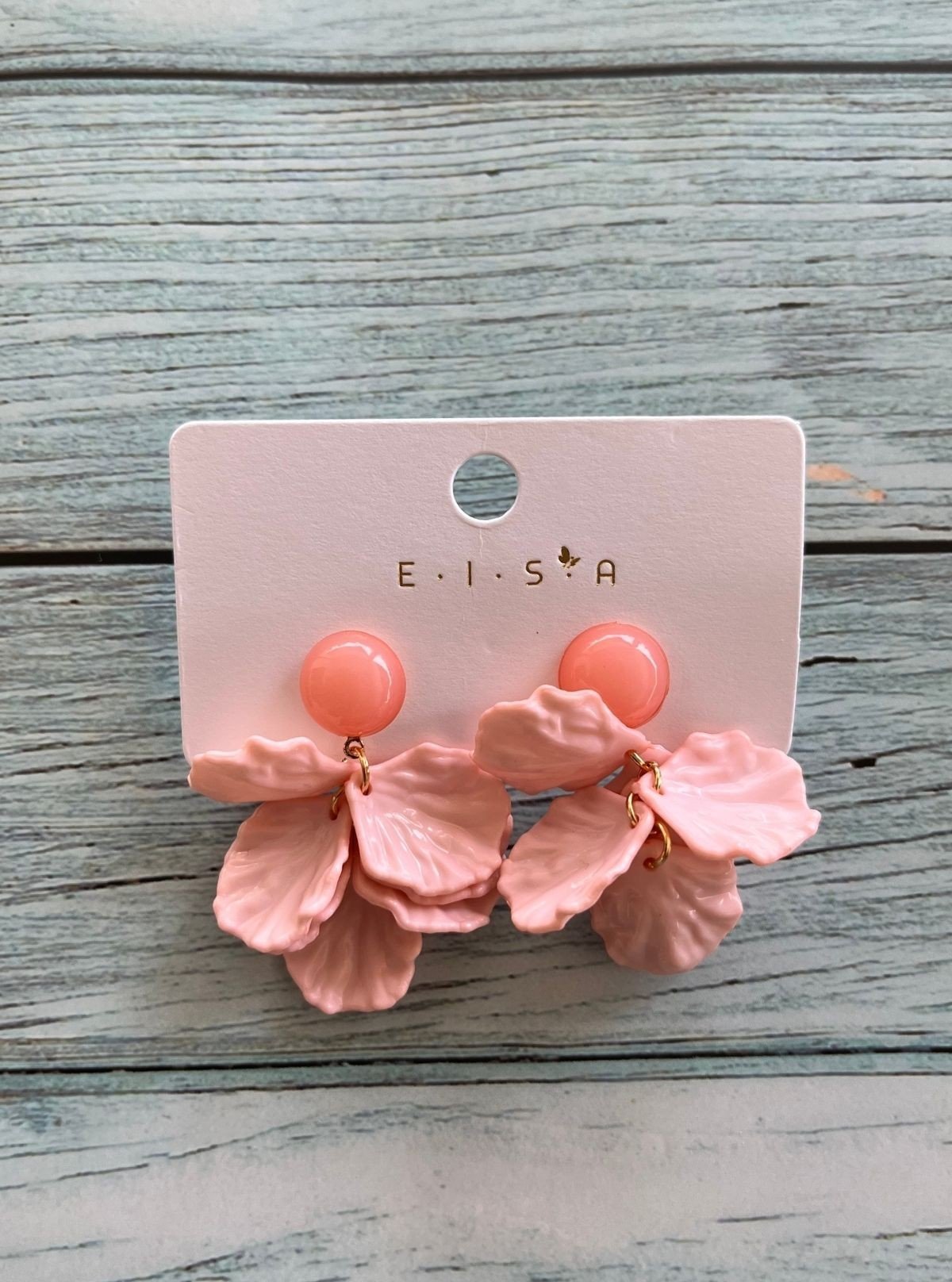 Women’s Pink Flower Drop Earrings – Elegant & Playful Style - Boer and Fitch