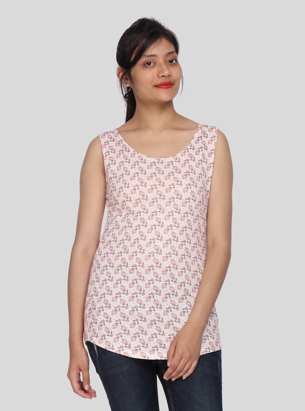 Women’s Pink Graphic Print Top – Boer and Fitch - Boer and Fitch