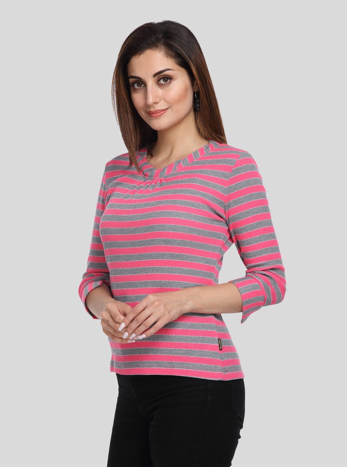 Women's Pink Rolled Neck Top – Soft Sophistication by Boer & Fitch - Boer and Fitch