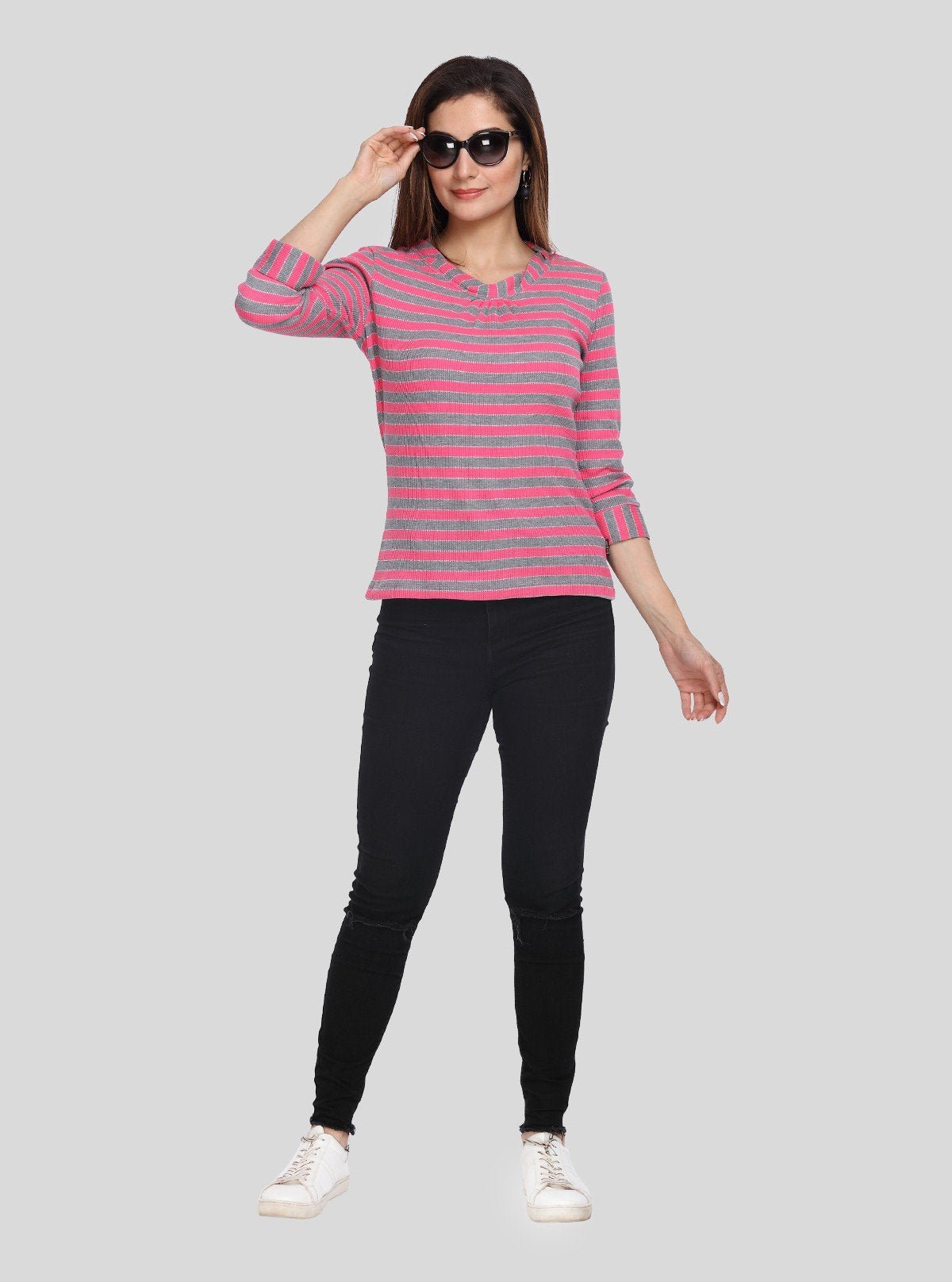 Women's Pink Rolled Neck Top – Soft Sophistication by Boer & Fitch - Boer and Fitch