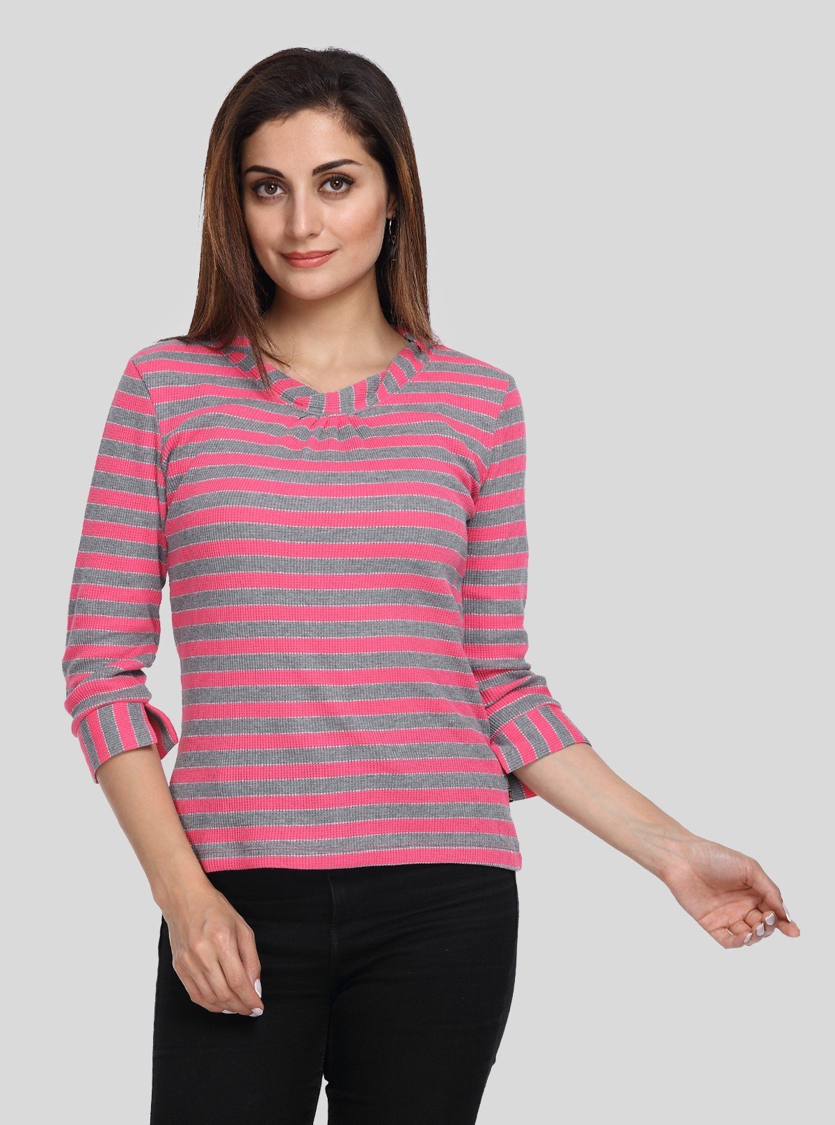 Women's Pink Rolled Neck Top – Soft Sophistication by Boer & Fitch - Boer and Fitch