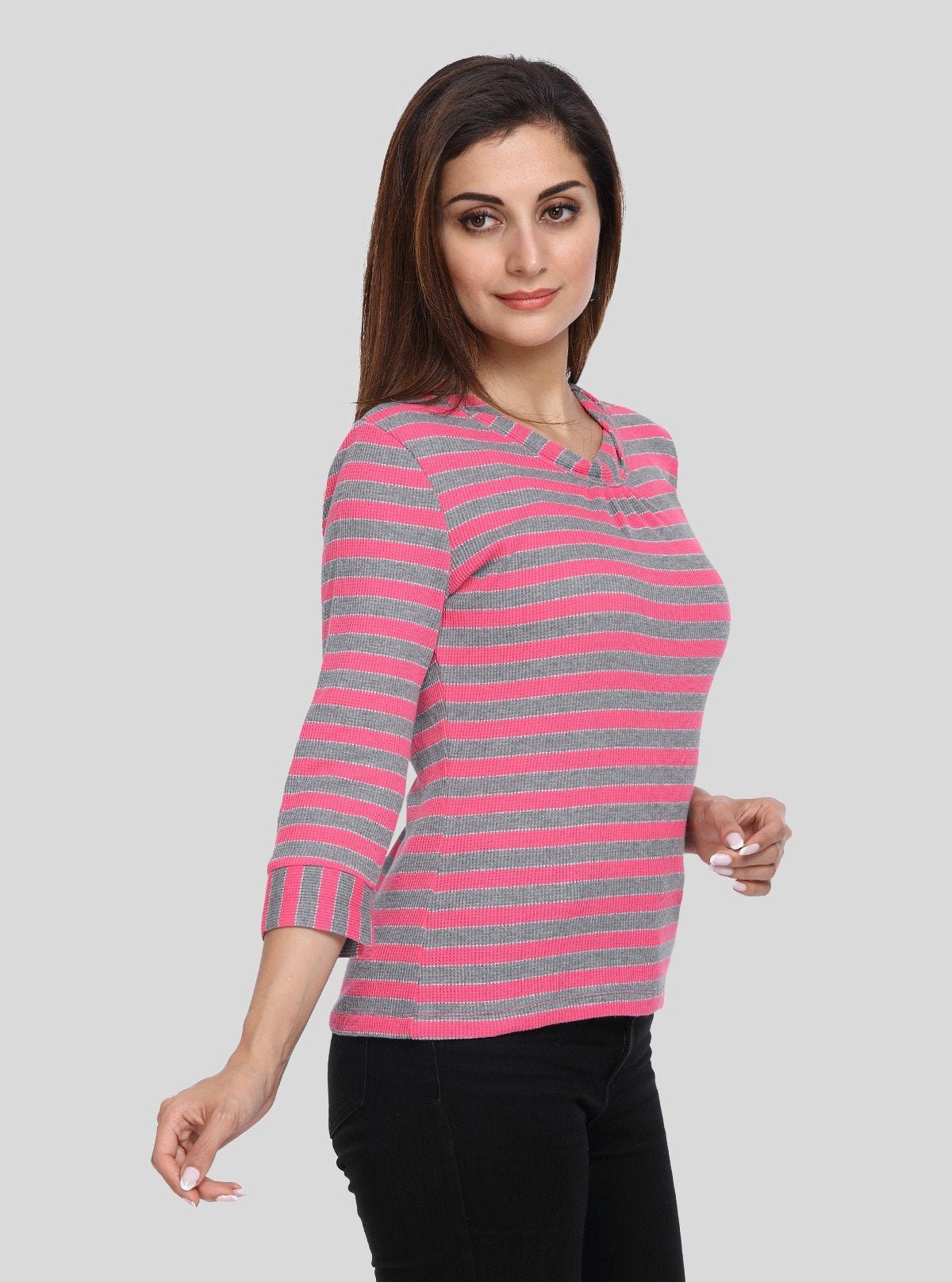 Women's Pink Rolled Neck Top – Soft Sophistication by Boer & Fitch - Boer and Fitch