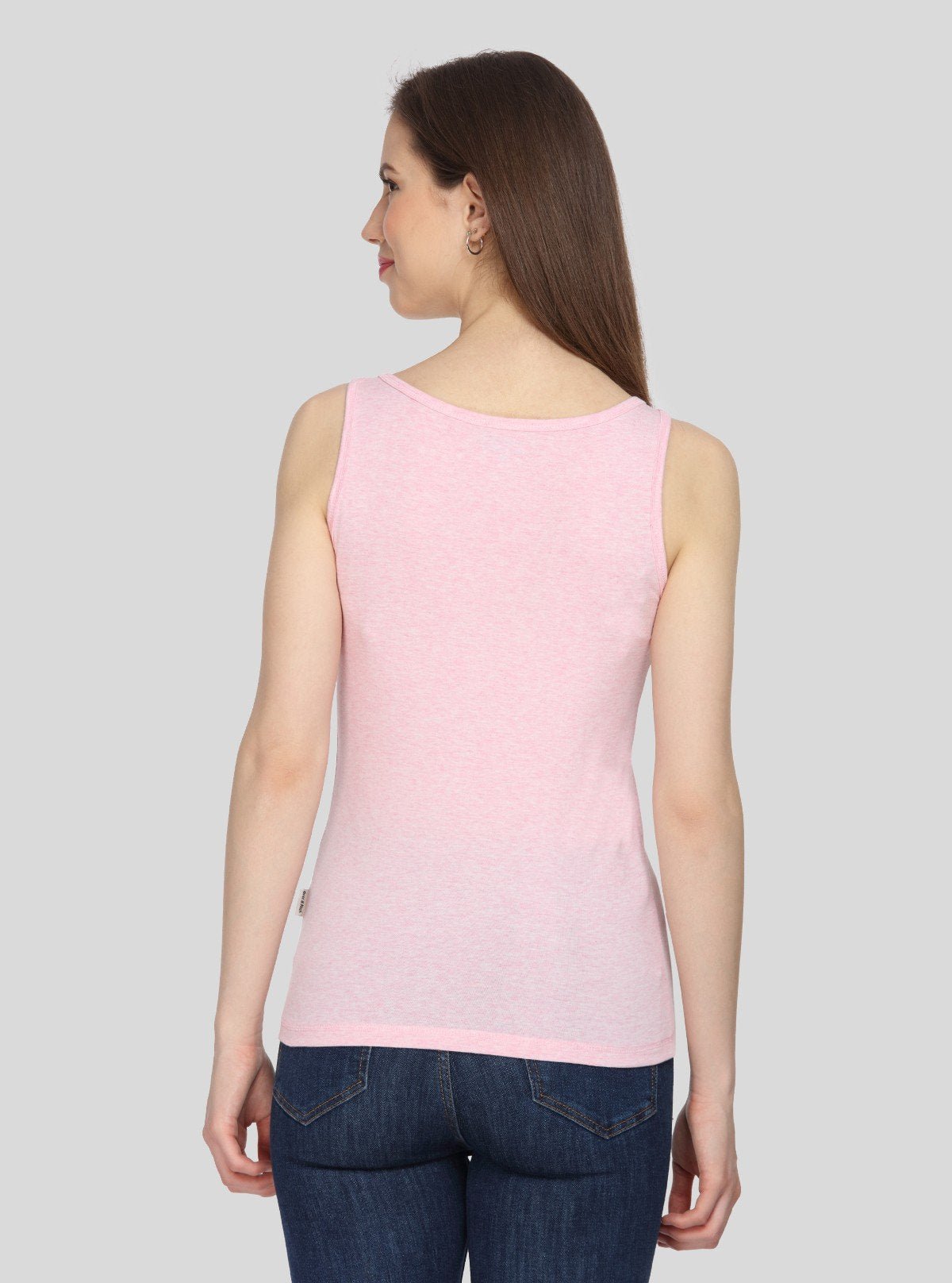 Women’s Pink Sleeveless Top with Surf Girl Print – Cotton Jersey by Boer and Fitch - Boer and Fitch