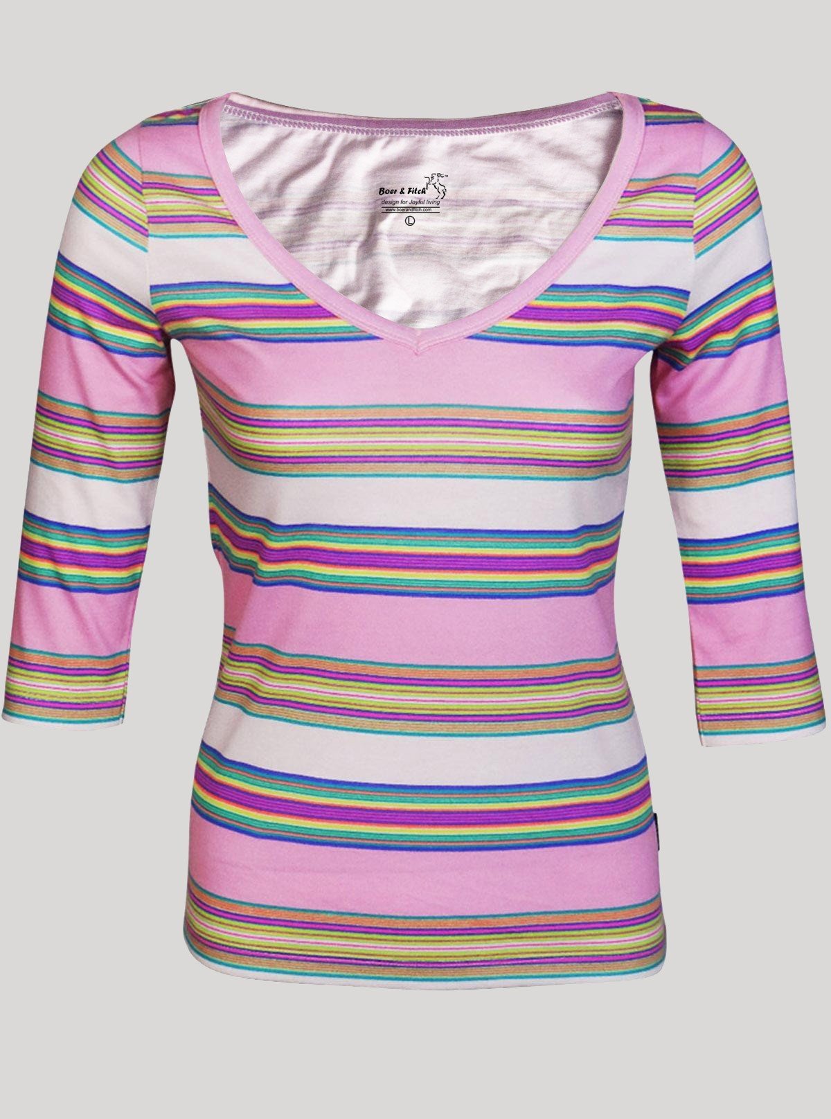 Women’s Pink Striped Cotton Top – Casual Everyday Wear by Boer and Fitch - Boer and Fitch