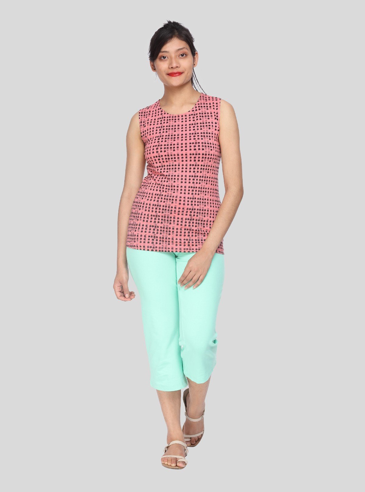 Women’s Pink Symmetrical Square Dotted Top – Boer and Fitch - Boer and Fitch