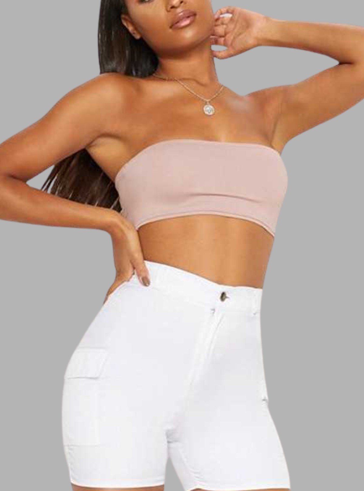 Women’s Pink Tube Bra in Cotton Elastane – Seamless, Soft & Stretchable - Boer and Fitch