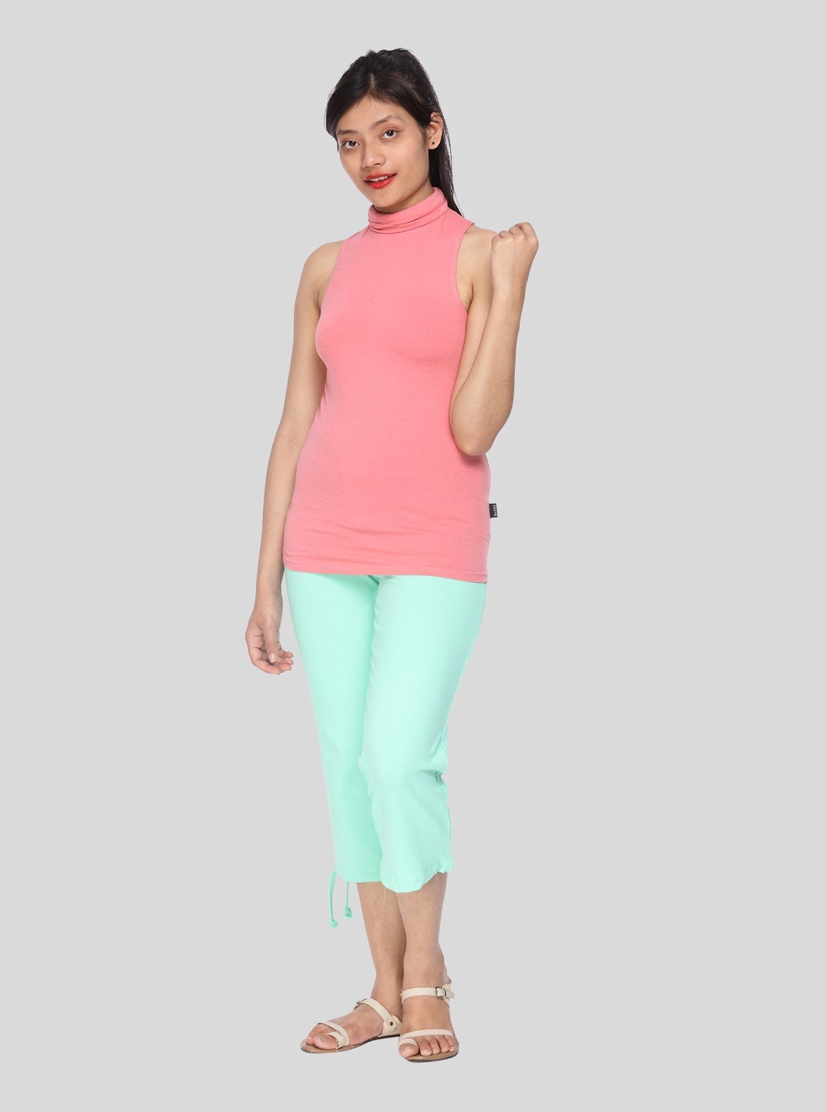 Women’s Pink Turtle Neck Sleeveless Top – Boer and Fitch - Boer and Fitch