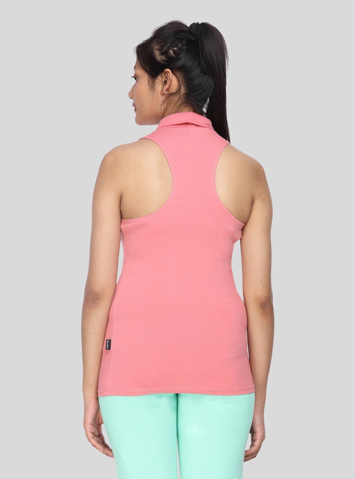 Women’s Pink Turtle Neck Sleeveless Top – Boer and Fitch - Boer and Fitch