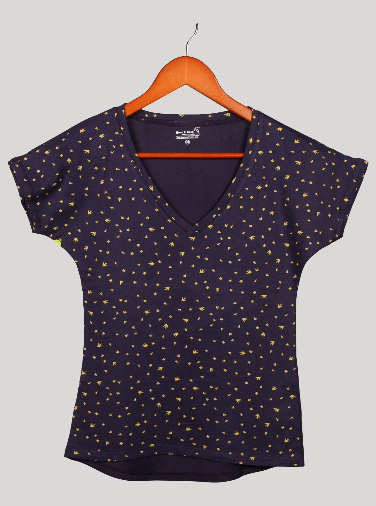 Women’s Printed Navy V - Neck Top – Trendy & Comfortable | Boer & Fitch - Boer and Fitch