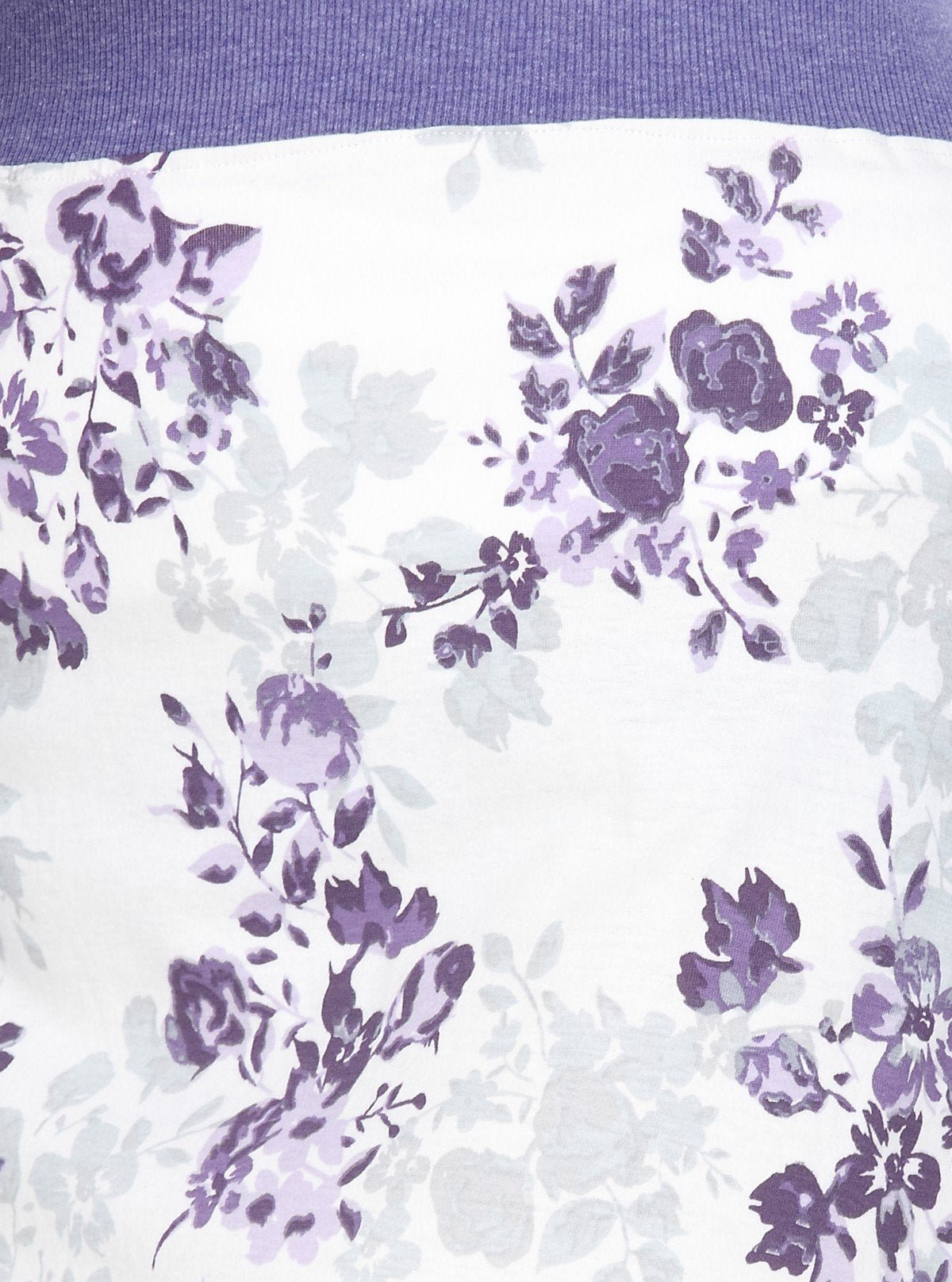 Women's Purple Floral Print Cotton Jersey Skirt – Elegant & Breezy - Boer and Fitch