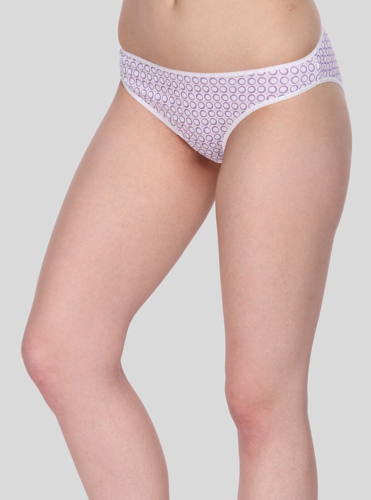 Women’s Purple Stripe Cotton Elastane Brief – Soft Stretch Everyday Comfort - Boer and Fitch
