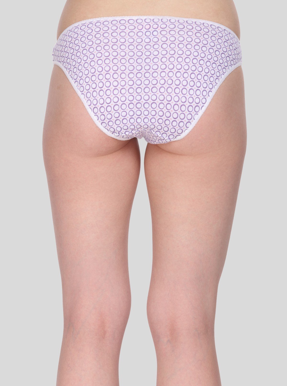 Women’s Purple Stripe Cotton Elastane Brief – Soft Stretch Everyday Comfort - Boer and Fitch