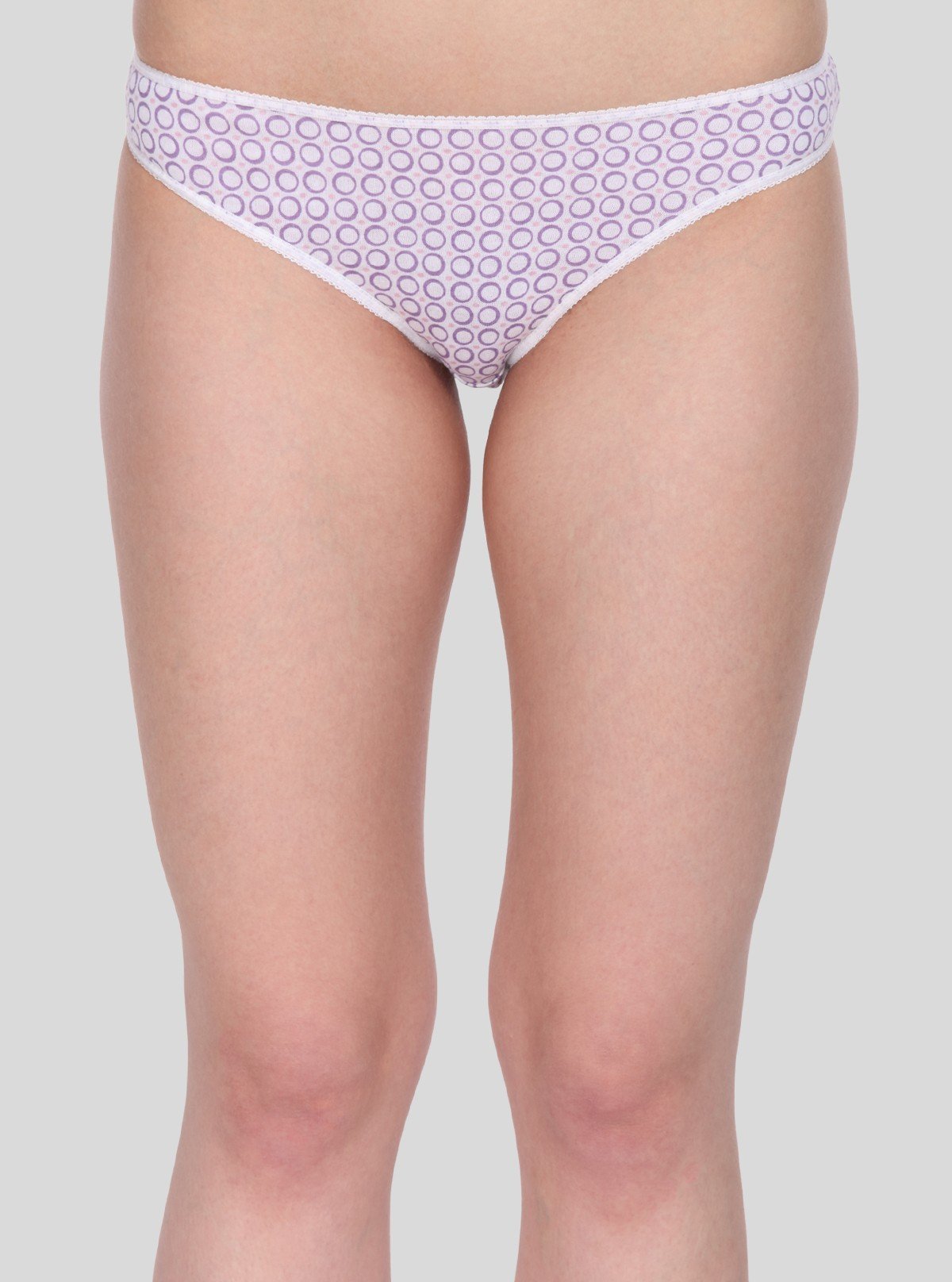 Women’s Purple Stripe Cotton Elastane Brief – Soft Stretch Everyday Comfort - Boer and Fitch