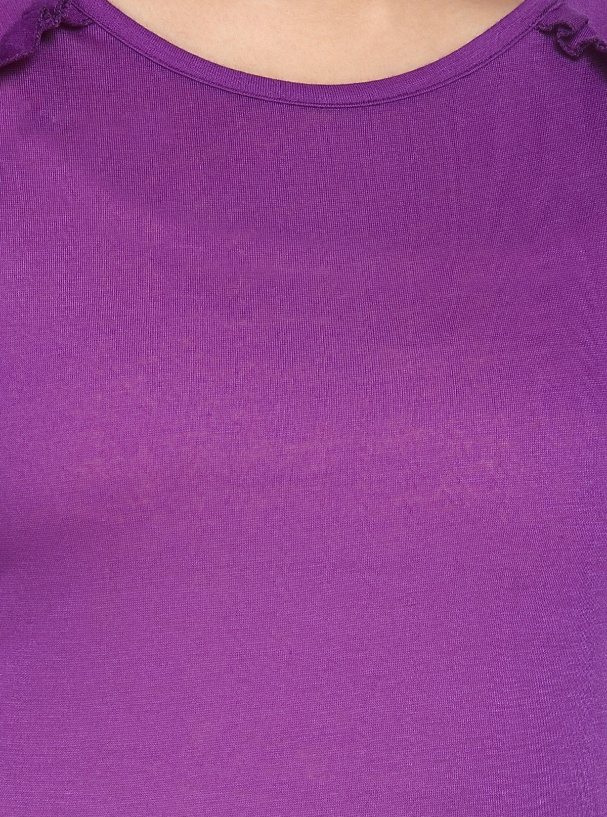 Women's Purple Viscose Knit Long Sleeve Top – Elegant & Soft | Boer & Fitch - Boer and Fitch