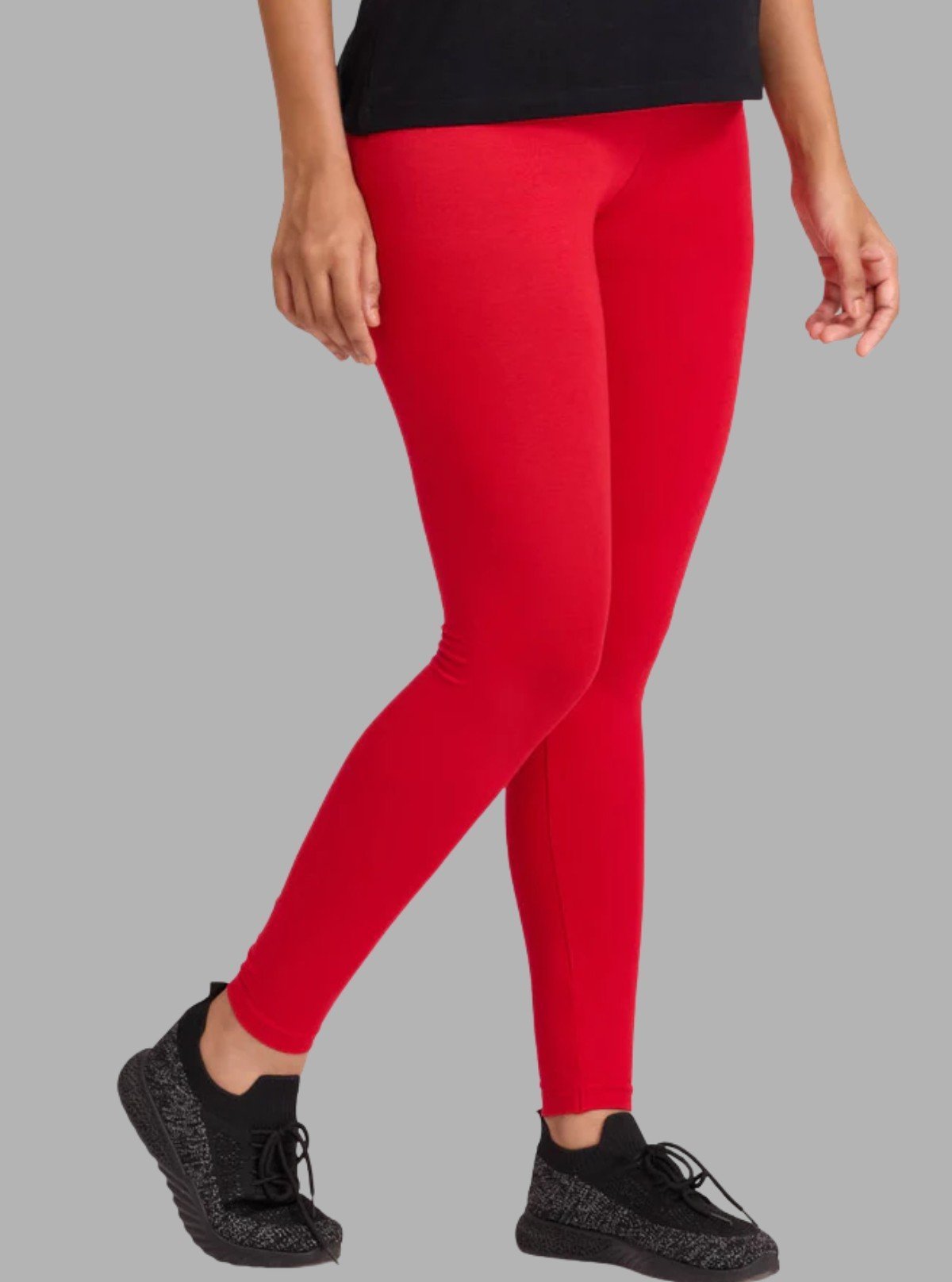 Women's Red Ankle Legging – Ultra - Soft Cotton Stretch Fit by Boer & Fitch - Boer and Fitch