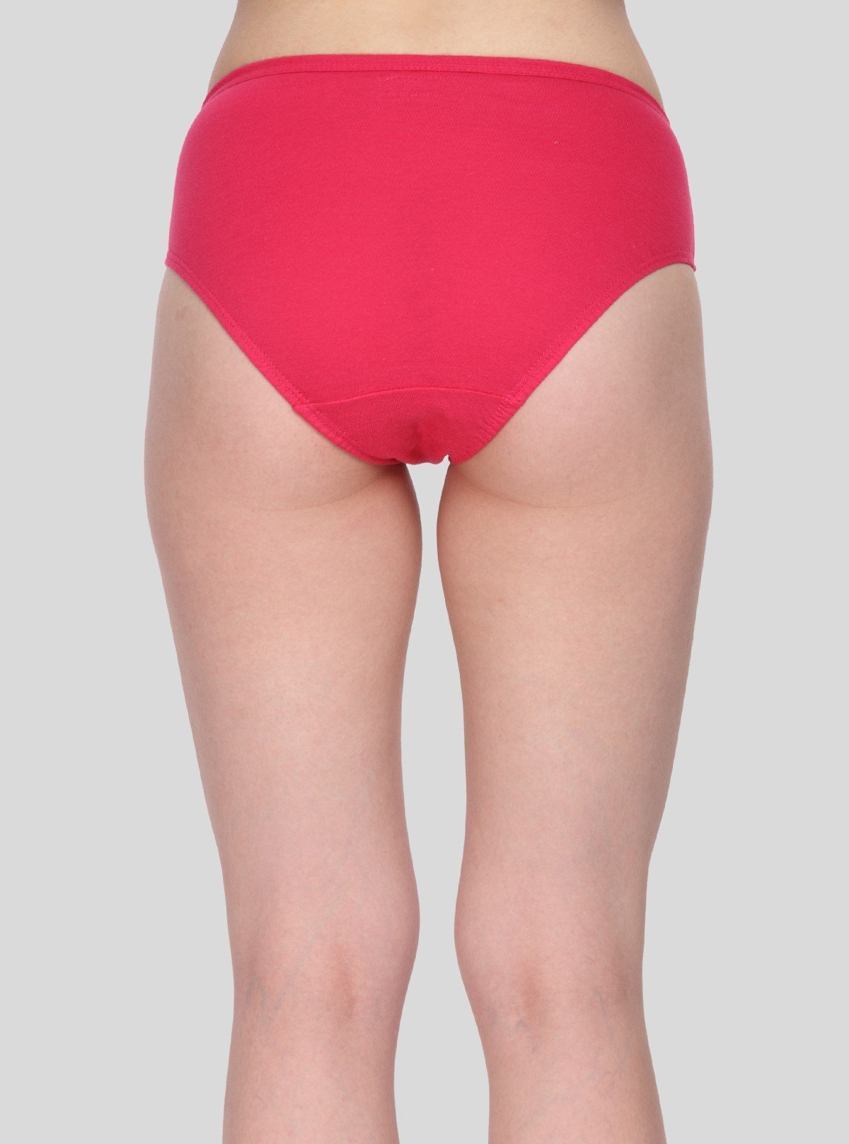 Women’s Red Cotton Elastane Brief – Ultra - Soft Stretch Comfort Fit - Boer and Fitch