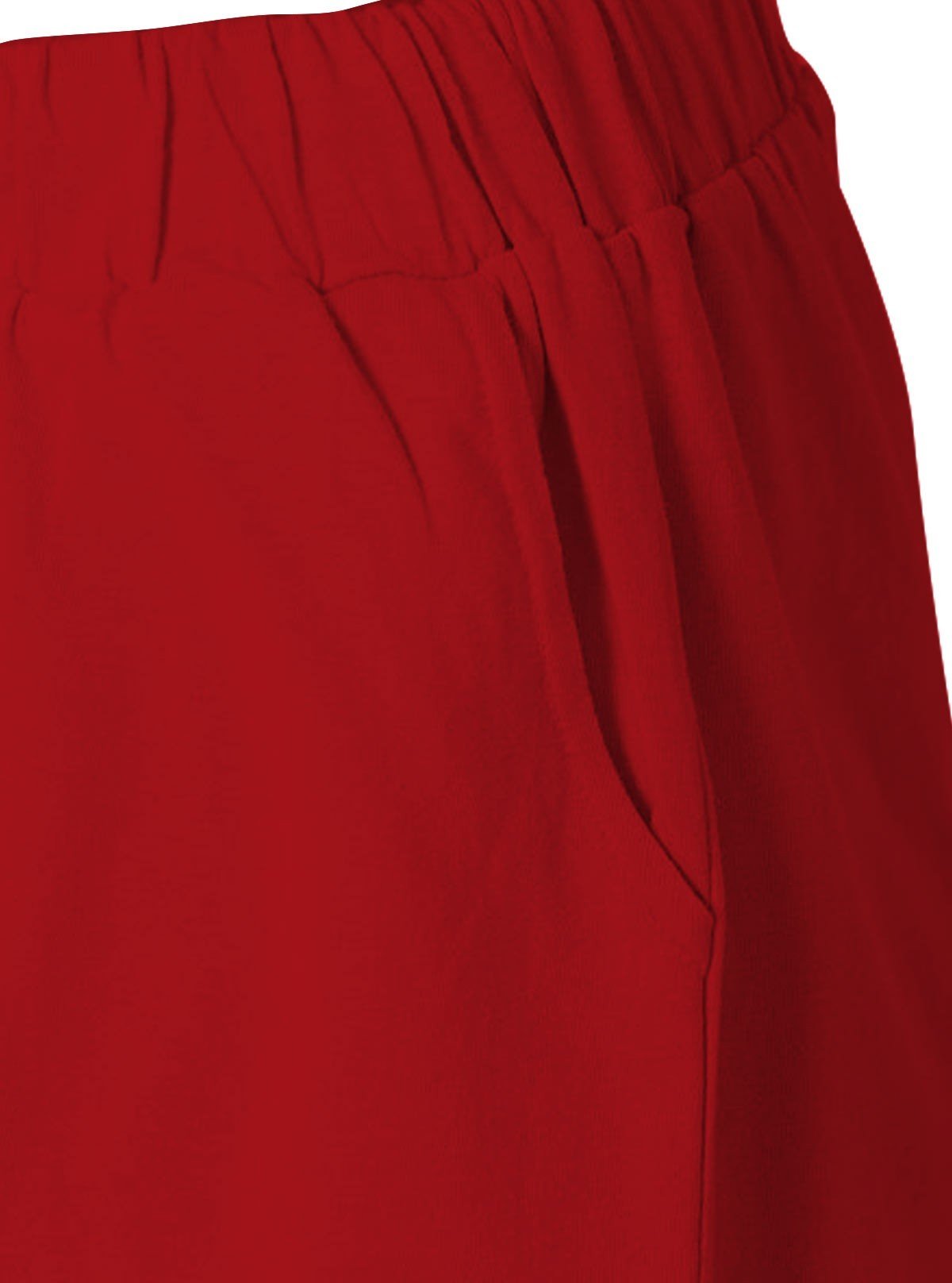 Women’s Red Cotton Jersey Shorts – Bold, Soft & Effortlessly Comfortable - Boer and Fitch