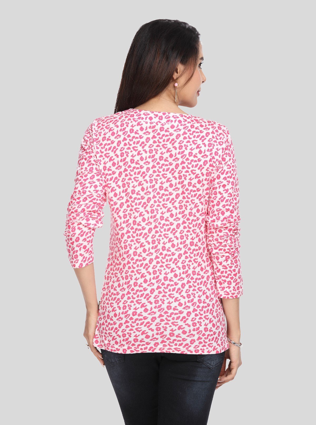 Women's Red Printed Full Sleeve Top – Bold Style with All - Day Comfort - Boer and Fitch