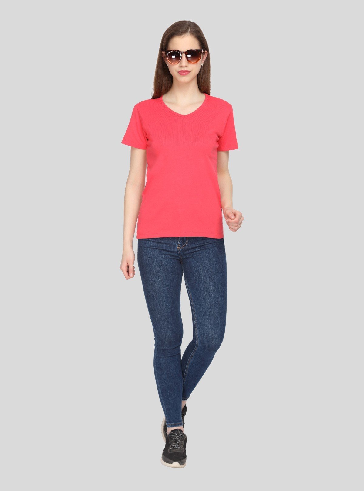 Women’s Roseberry V Neck Short Sleeve Cotton Jersey T-Shirt by Boer and Fitch - Boer and Fitch