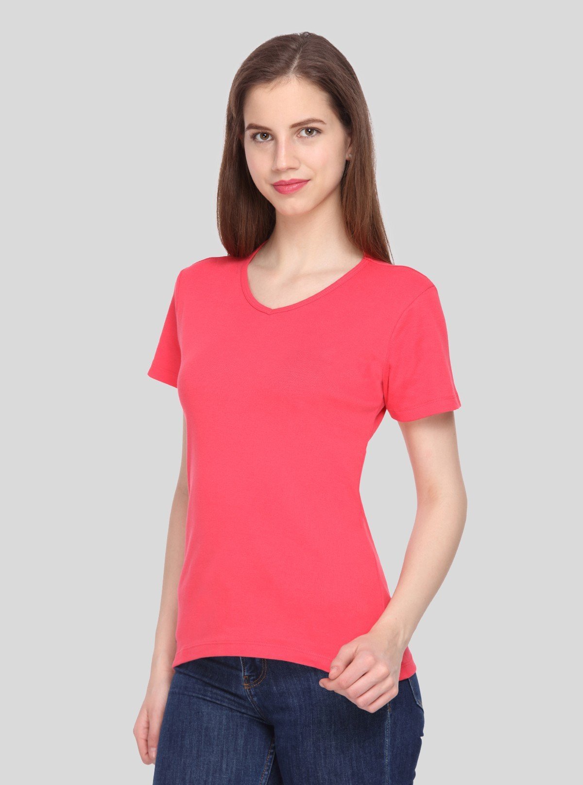 Women’s Roseberry V Neck Short Sleeve Cotton Jersey T-Shirt by Boer and Fitch - Boer and Fitch