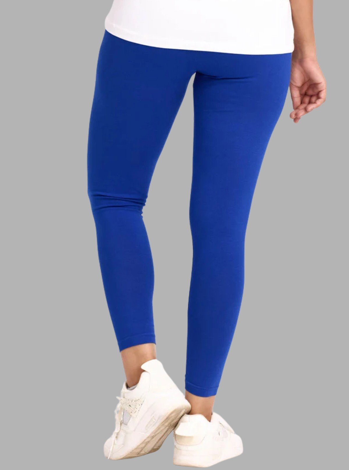 Women's Royal Blue Ankle Legging – Cotton Elastane Feather Touch by Boer & Fitch - Boer and Fitch