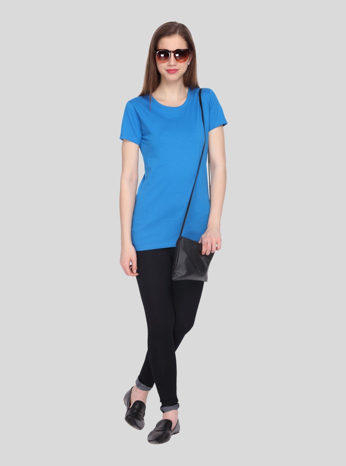 Women's Royal Blue Crew Neck Cotton Jersey Short Sleeve T-Shirt by Boer and Fitch - Boer and Fitch